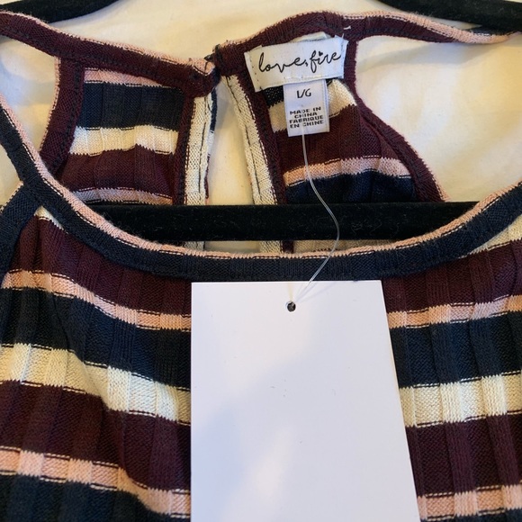 Love, fire halter top striped knit dress - Picture 3 of 5